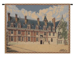 Belgien gewebtes Schloss Blois Wandteppich - Stadt & Land berühmte Orte Deko - Bild 1 von 4