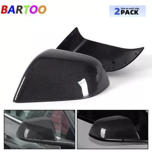 For Newest Model 3 2017-2024 Side Mirror Covers Real Carbon Fiber 2PCS - Picture 1 of 10