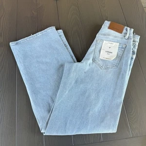 Jeans nascosti Los Angeles donna 27 blu gamba larga vita alta papà denim invecchiato - Foto 1 di 22