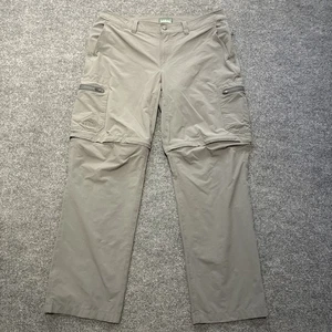 LL BEAN Pants Men 36x32 Gray Cresta Convertible Zip Off Standard Water Resistant - Picture 1 of 17