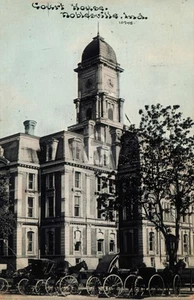 Courthouse, Noblesville IN Indiana Vintage Timted Postcard COPY - Picture 1 of 2