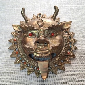 Mahakala Maske aus Bronze - Bild 1 von 2