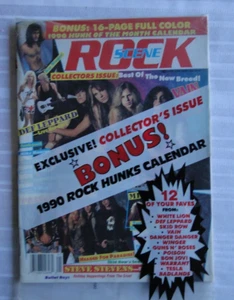 Vintage Magazine Rock Scene Jan 1990 Def Leppard White Lion Skid Row Winger 70 - Picture 1 of 5