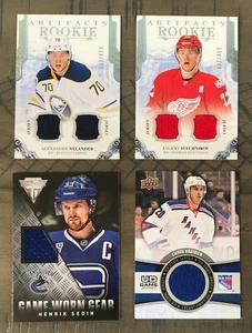 4 CARD JERSEY LOT CHRIS KREIDER HENRIK SEDIN ALEX NYLANDER EVGENY SVECHNIKOV - Picture 1 of 2