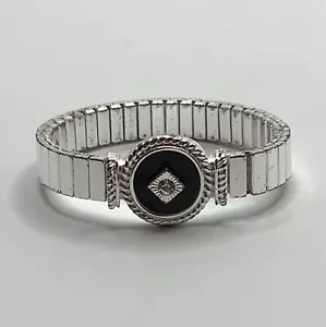 Vintage Signed Napier Silver Tone Stretch Fashion Bracelet 6.5 Inch - Picture 1 of 10