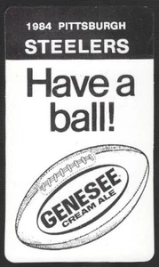RARO 1984 Pittsburgh Steelers NFL Calendario de Fútbol!!! Genesee - Imagen 1 de 2
