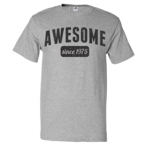 50th Birthday Gift T shirt 50 Years Old Present 1975 Awesome Tee - Picture 1 of 1