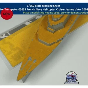 1/350 Masking Sheet for Trumpeter 05635 French Helicopter Cruiser Jeanne d'Arc - Picture 1 of 6