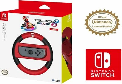 Mario Kart 8 Deluxe Joy-Con Mario Wheel Nintendo Switch Accessory by HORI - NEW™ - Image 1 of 4