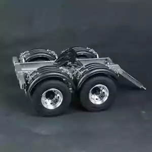 2-Achsen-Metalltransferanhänger für 1/14 Tamiya RC LKW Kipper Scania 770s Volvo - Bild 1 von 4