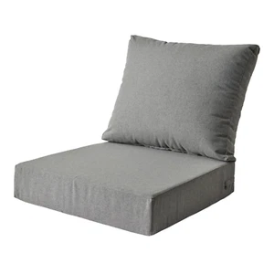 Better Homes & Gardens Grey Outdoor 24" x 24" 2 Piece Deep Seat Cushion Set (37C - Picture 1 of 3