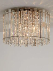 JOHN LEWIS DAZZLE CRYSTAL SEMI FLUSH CEILING LIGHT - Picture 1 of 7