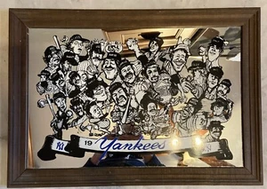 Vtg 1978 New York Yankees World Series Team MLB Wall Art Bar Mirror 14.5"X 20.5” - Picture 1 of 15