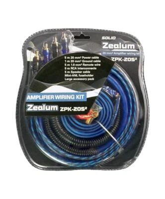ZEALUM ZPK-20S2 Amplificatori Set Cavi Amplificatore Installazione Kit di Con... - Immagine 1 di 4