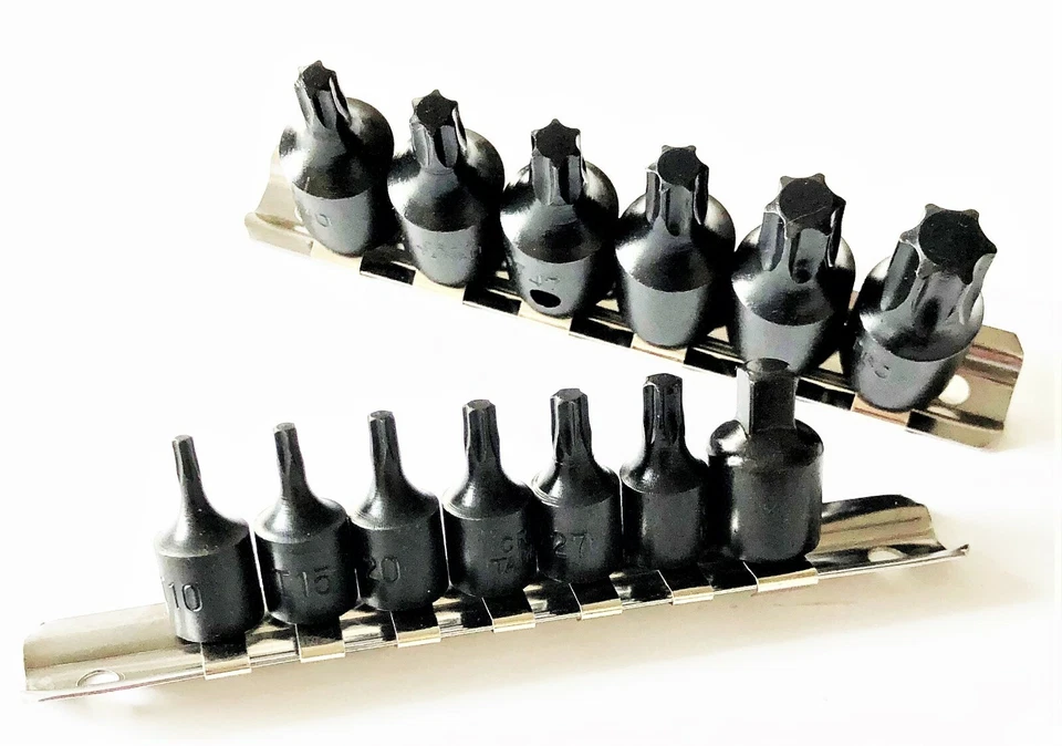 15pc ATE PRO AIR IMPACT TORX STAR SOCKET BIT SET 1/4" & 3/8" DRIVE 50202 - Image 1 of 1