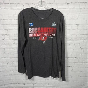 NFL Tampa Bay Buccaneers Shirt 2020 NFC Champions Long Sleeve Shirt Size Medium - Picture 1 of 7