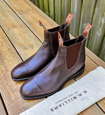 RM Williams Craftsman Chelsea Boots In Yearling Chesnut Brown Size 9 D $540