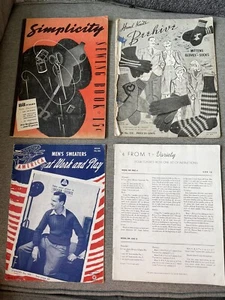 Early 1940’s knitting & Sowing magazines - Simplicity, Beehive, America & Botany - Picture 1 of 18