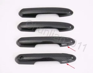 Carbon Fiber Door Handle Cover Trim for 2019-2023 Toyota RAV4 With Smart Keyhole - Picture 1 of 5
