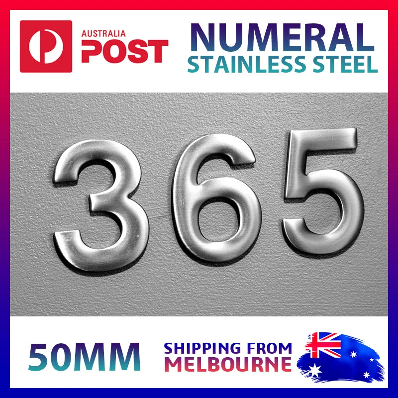 50mm Stainless Steel Mode Numerals Number for Door Letterbox Wall Stick-on AU - image 1 of 1