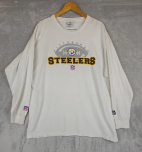 Vintage Puma Pittsburgh Steelers Shirt Herren XL NFL Fußball weiß USA Made - Bild 1 von 8