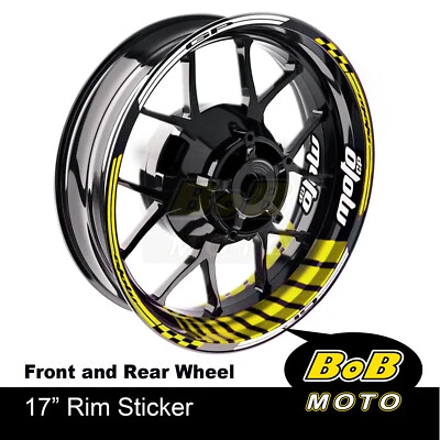 AA02 17" Llanta Adhesiva Rayas Cinta Azul Para Aprilia DORSODURO 1200 11-17 Foto 1 de 4