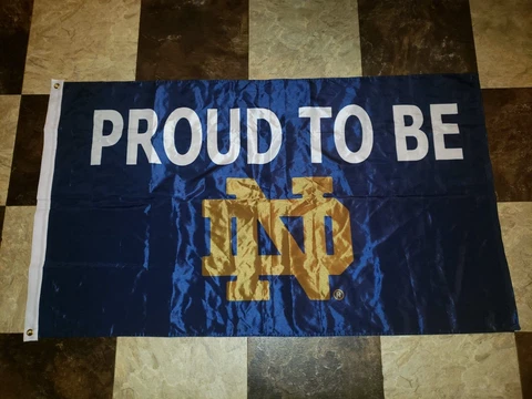 Rare NOTRE DAME Fighting Irish 3' x 5' Flag "Proud To Be ND" - UNIVERSITY FLAG Cover