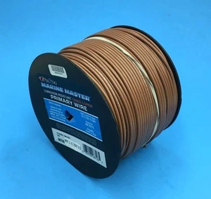 DEKA 14 AWG TAN Marine Tinned Copper Boat Stranded Wire 100 Feet Made in USA - Picture 1 of 9