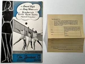 TOM BRODERICK GIRL GYM SUITS VINTAGE CATALOG WOMEN'S SPORTSWEAR - Picture 1 of 5