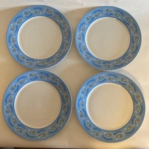 Vera Bradley Sadek Dinner Plates Set of 4 Katherine Blue Paisley 10.75" 0909E - Picture 1 of 7