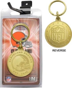 Football - Cleveland Browns Bronze Bullion Keychain - Picture 1 of 1