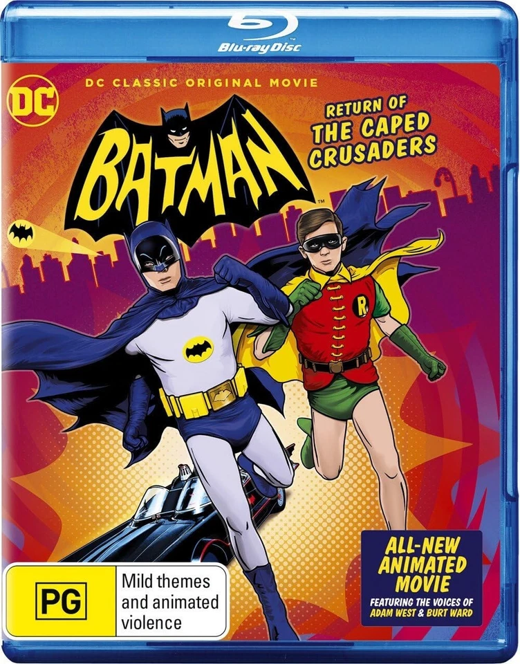 BATMAN RETURN OF THE CAPED  CRUSADERS  REGION B DC ORIGINAL MOVIE BLU RAY - Image 1 of 1