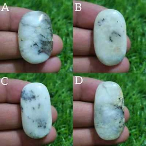 Top A Design Dendrite Opal Cabochon Oval Shape Loose Gemstone For Making Jewelry - Picture 1 of 13