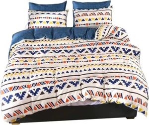 ViViTOP Boho Bettbezug Queen Dreieck Bunt Komplett Bettwäsche Set Baumwolle Materia - Bild 1 von 10