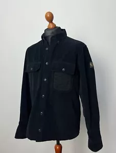 Belstaff men’s cotton corduroy Fallgate shirt heavy overshirt in black M p2p 22 - Picture 1 of 14