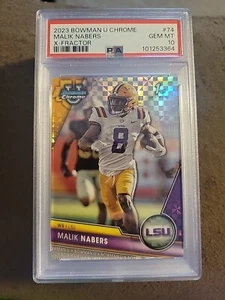 2023 Bowman University Chrome Malik Nabers Xfractor PSA 10 - Bild 1 von 2