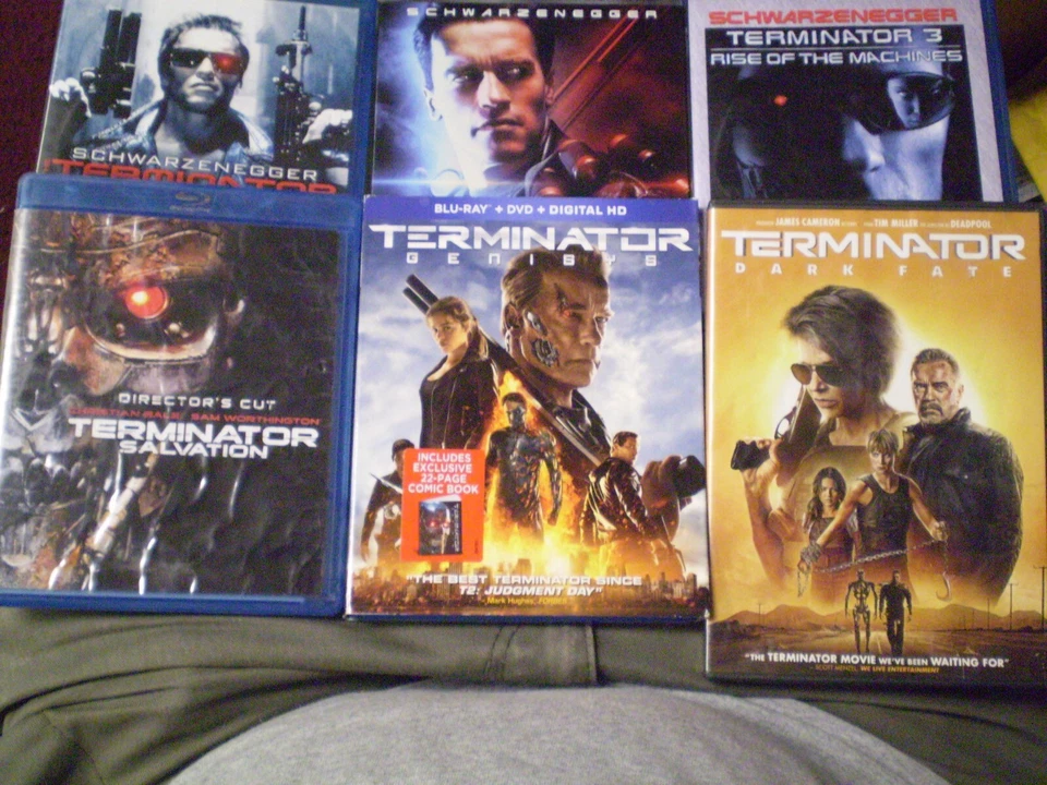 (6) The Terminator 4k/Blu-Ray/DVD Lot:  All 6 Movies   Arnold Schwarzenegger - Image 1 of 1