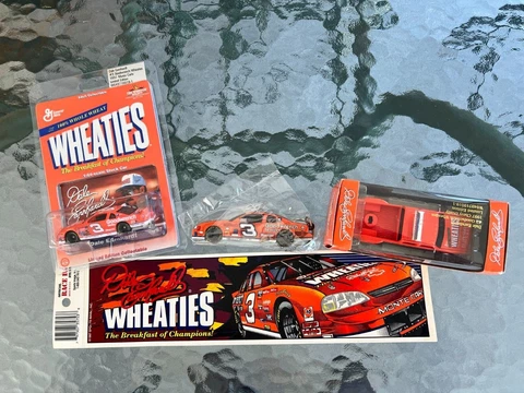 Dale Earnhardt Sr. #3 Wheaties Nascar Bundle - Car/Truck/Bumper Sticker/KeyChain Cover