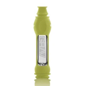 GRAV Labs 16mm Octo Taster con Recubrimiento de Silicona 4" Largo Pipa VERDE AGUACATE - Imagen 1 de 1