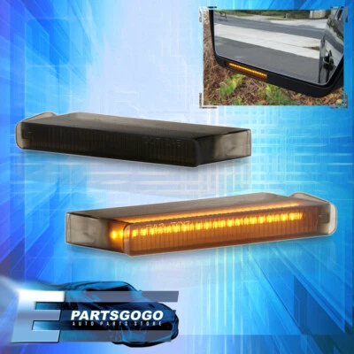 For 04-14 Ford F150 Smoked LED Under Side Mirror Turn Signal Lights Marker Lamps - Image 1 of 4