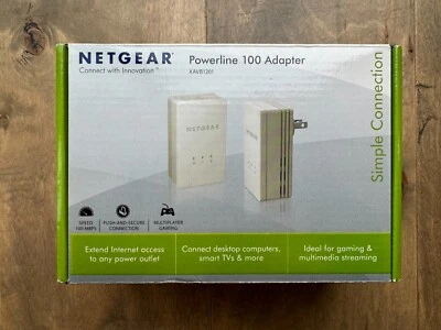 Netgear Powerline 100 Adapter XAVB1201 - Internet Extender To Any Room BRAND NEW - Image 1 of 4