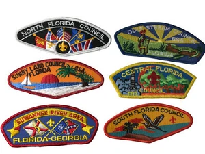 Lot of Florida Councils 1/2 Dozen BSA CSPs Mint CSP Patches (BHP1704) - Picture 1 of 2