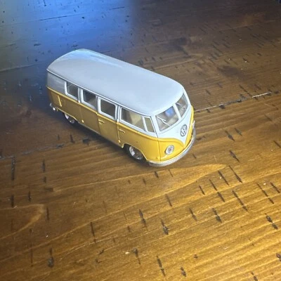 Die Cast Kinsmart James Paul  Volkswagon Beetle Van Model Yellow and White - Image 1 of 4