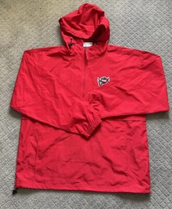 Champion Men's Jacket Large Red NC State Wolfpack Football Windbreaker Jacket - Picture 1 of 9