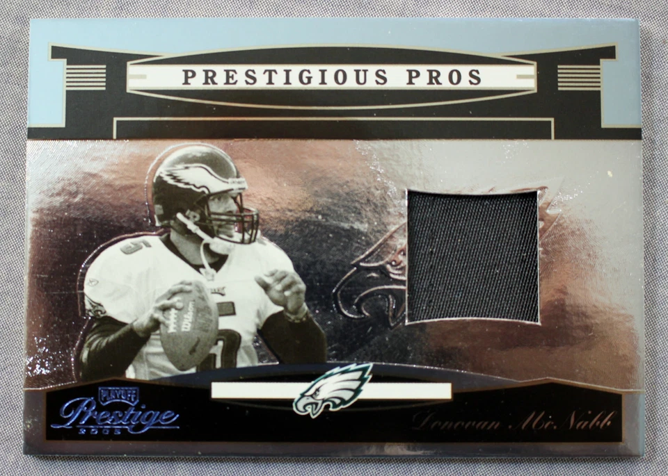 Donovan McNabb Eagles 2005 Playoff Prestige Pros Platinum GU Jersey 1/1  #5/10 - Image 1 of 3