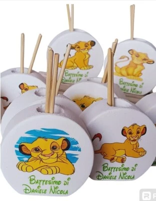 FATTO A MANO Bomboniera battesimo Compleanno profumatore Simba re leone diffusore Compleanno