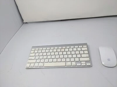 Apple A1314 & A1296 Wireless Magic Keyboard & Mouse Combo White OEM Genuine work - Image 1 of 4