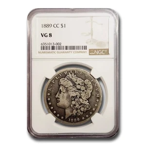 1889-CC Morgan Dollar VG-8 NGC - Picture 1 of 4