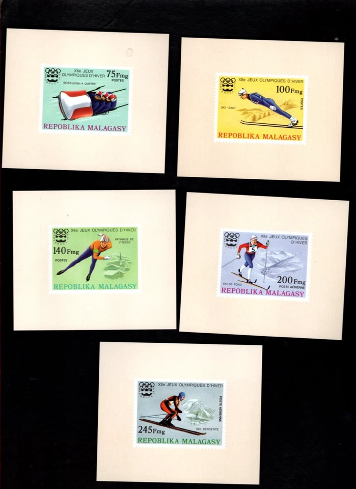 Hojas de presentación completas de Madagascar sc#538-40, C149-50 (1975) MNH Foto 1 de 1