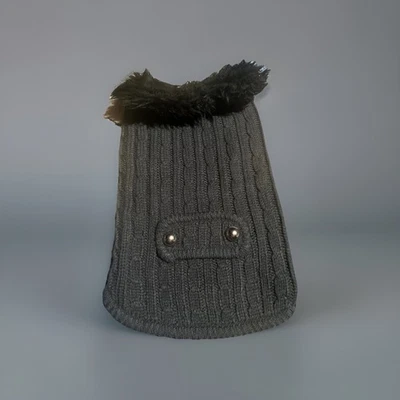 Dog Designer Sweater M 人造毛皮领 灰色 — 第 1/3 张图片